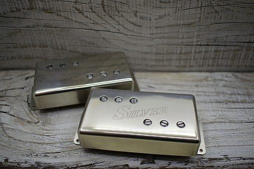 Majestic Wide Range Humbucker pickups set with unplated covers and threaded magnets